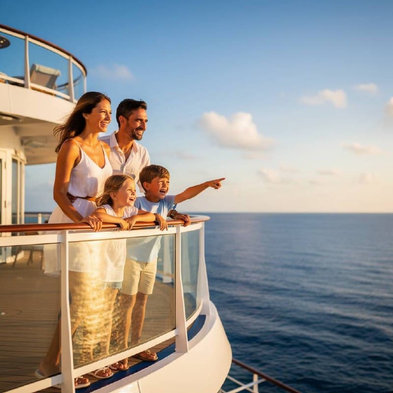 Семья на палубе круизного лайнера — Cruise Kids